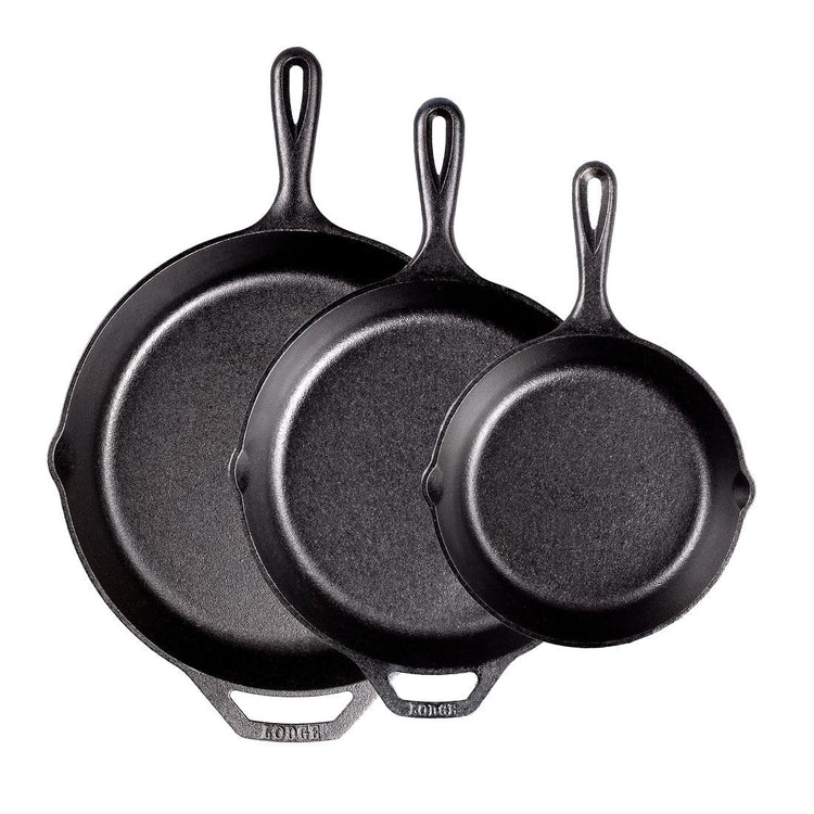 Pre Seasoned Cast Iron Skillet Set (3 Count)