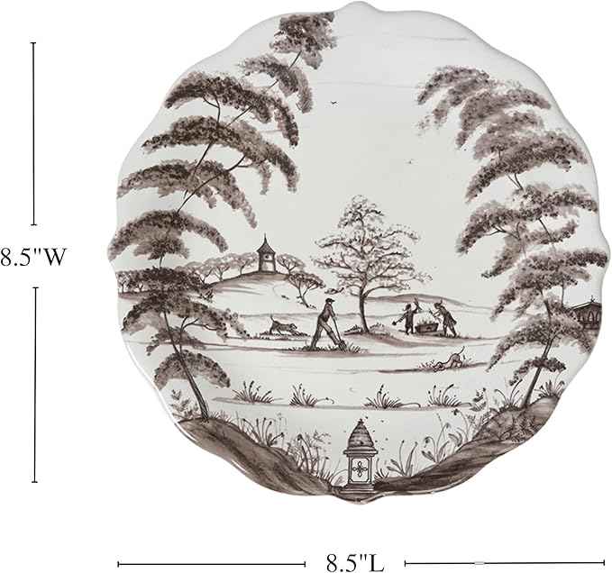 Juliska Country Estate Party Plate Assorted Set/4 - Flint Grey