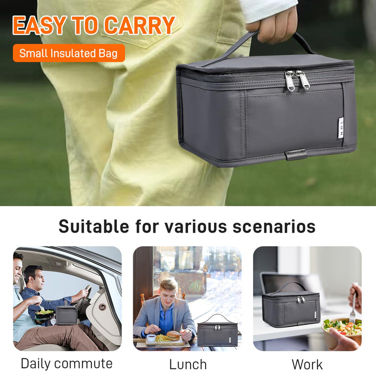 NOL Small Lunch Bag Mini Lunch Box Insulated Lunch Bag for Men