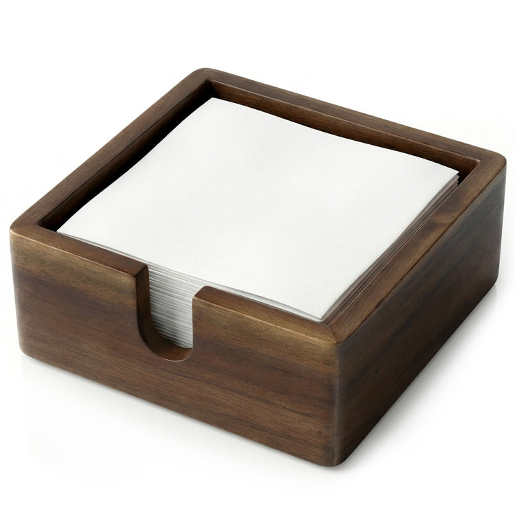 Acacia Wood Cocktail Napkin Holder 5.4 in