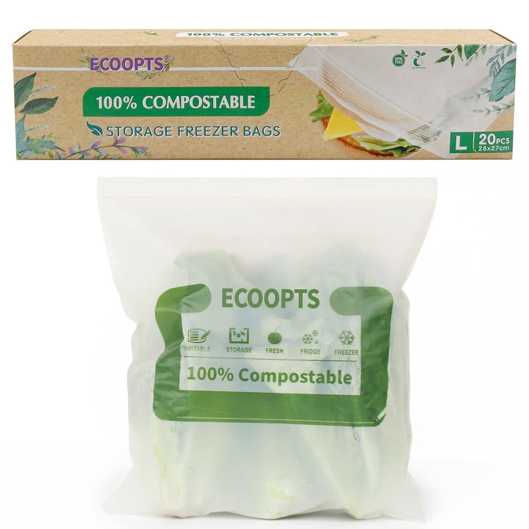 100% Compostable Large Gallon Zip Bag
