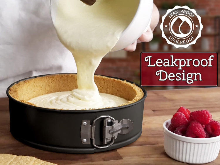 Premium 9 Inch Springform Pan Nonstick Cheesecake Pan with Removable Bottom