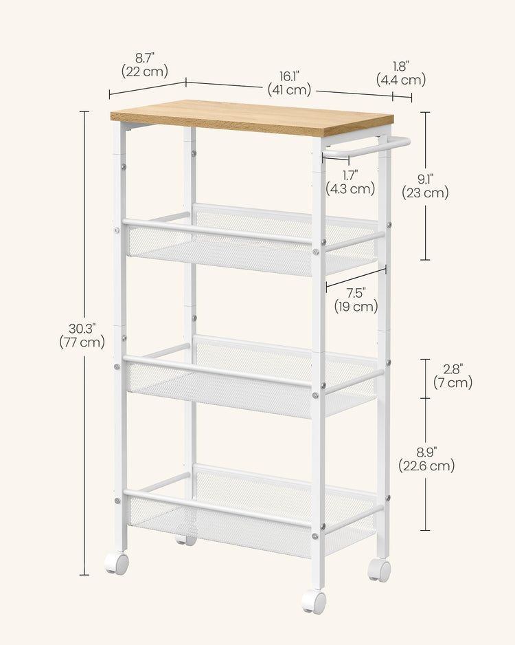 Slim Rolling Cart