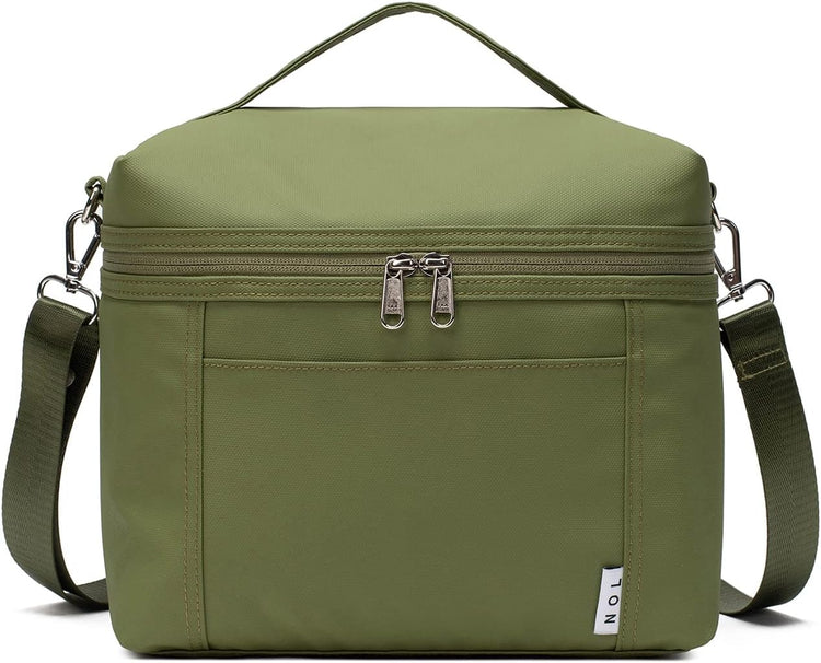 NOL Natural Organic Lifestyle Insulated Lunch Bags for Women Cooler Bag Lightweight Nylon Waterproof Lunch Box For Work