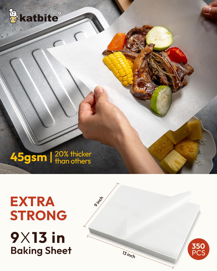 350 Pcs White Parchment Paper Baking Sheets