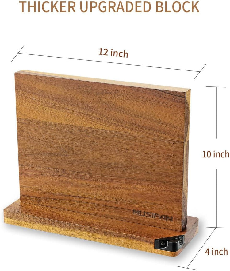 Magnetic Knife Block - Magnetic Knife Holder - Magnetic Knife Stand- Cutlery Display Stand and Storage Rack(sharpener)