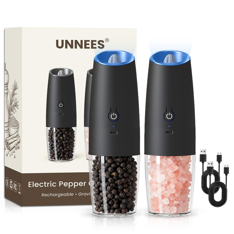 Rechargeable Electric Salt And Pepper Grinder Set (2 Count)