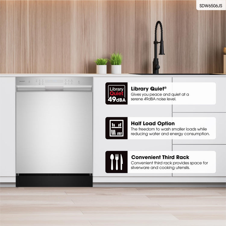SDW6506JS 24 inch Stainless Steel Dishwasher