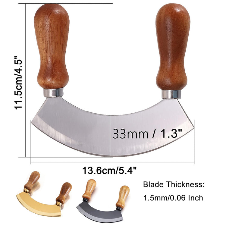 5.4 Inch Stainless Steel Mezzaluna Knife