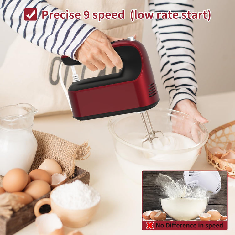 9 Speed Digital Hand Mixer Electric