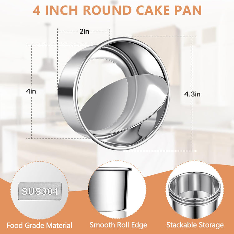 4 Inch Cake Pan Set of 4 (4 Count)