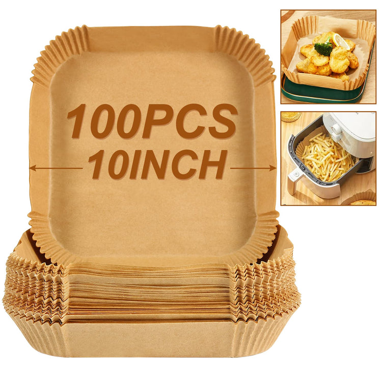100PCS 10 Inch Large Air Fryer Liners for 7 (100 Count)