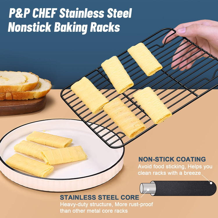 9.7" x 7.3" Cooling Baking Wire Racks Pack of 2