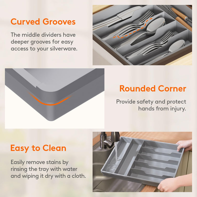 Silverware Drawer Organizer Tray