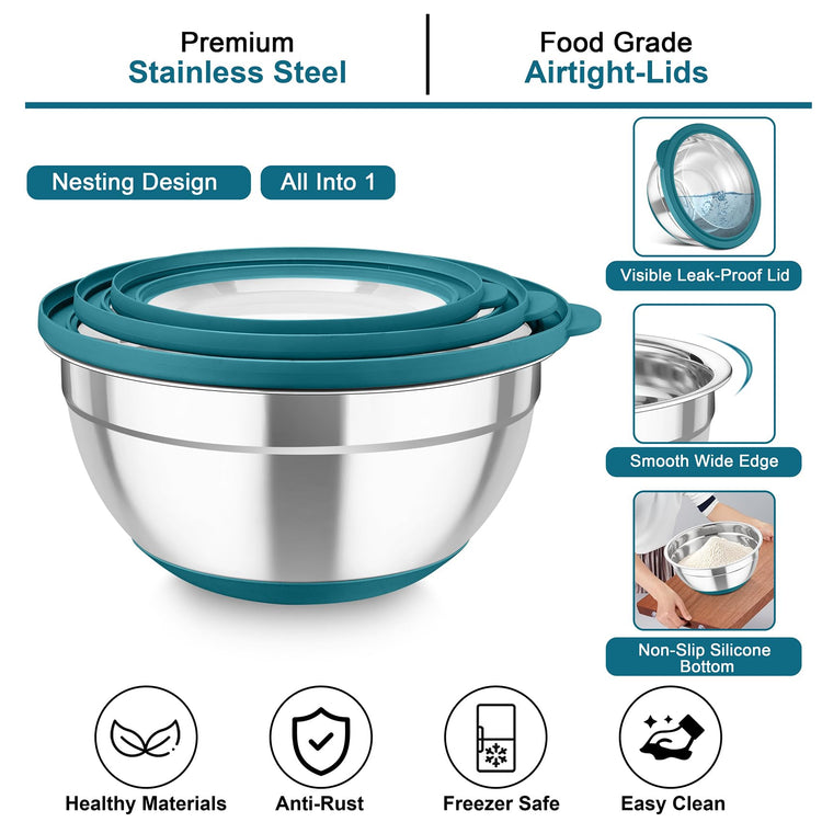 Mixing Bowls with Colander (4 Count)