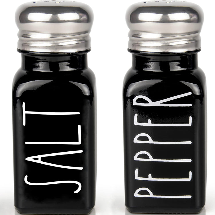 Black Salt and Pepper Shakers Set by Brighter Barns