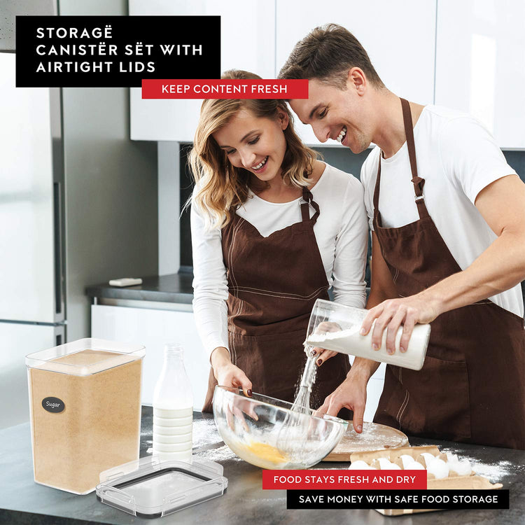 Extra Large Flour and Sugar Storage Containers 6.5L (2 Count)