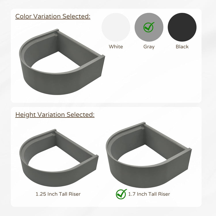 Drip Tray Mug/Cup Riser Made for the Keurig to Reduce Splashes - Riser Only (Gray, K-Mini 1.7 Inches Tall)