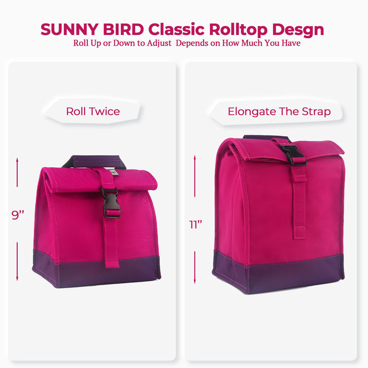 Insulated Lunch Bag Rolltop Lunch Box