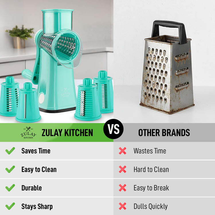 Rotary Cheese Grater 5 Blade Cheese Shredder