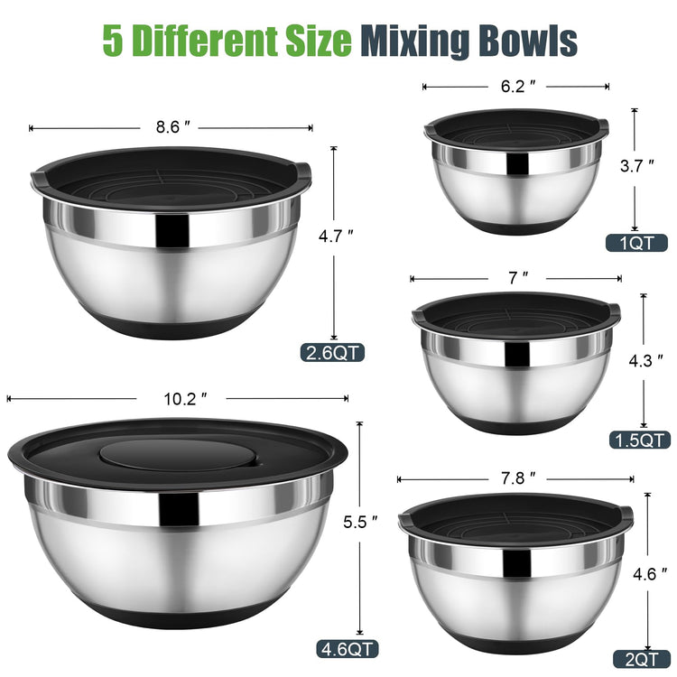 Mixing Bowls with Lid Set