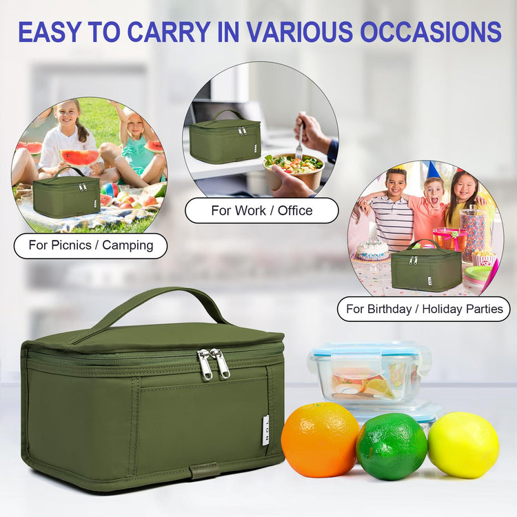NOL Small Lunch Bag Mini Lunch Box Insulated Lunch Bag for Men