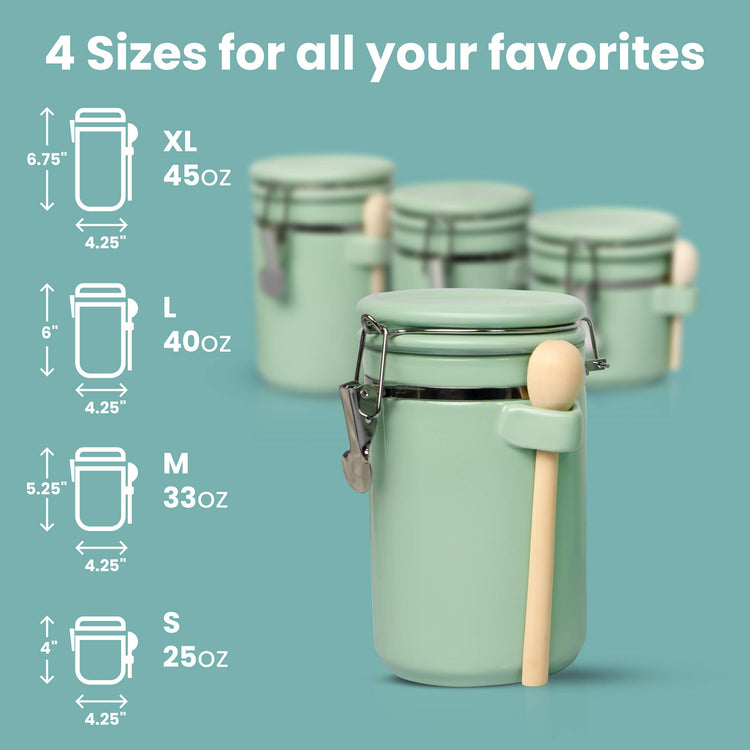 4 Piece Ceramic Kitchen Canisters Set (4 Count)
