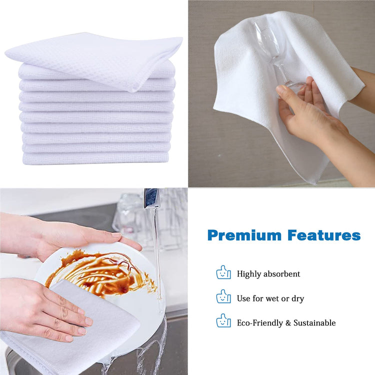 Dish Cloth for Washing Dishes Kitchen Washcloth Cleaning Cloth (10 Count)