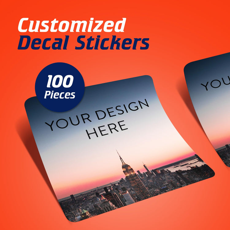 100 Custom Vinyl Stickers (100 Count)