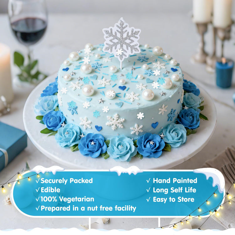 Edible Snowflake Sprinkles (4.5 Ounce)