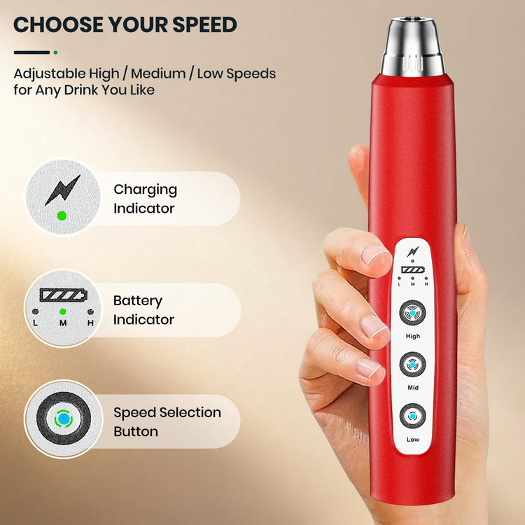 Milk Frother Handheld Rechargeable with Stand