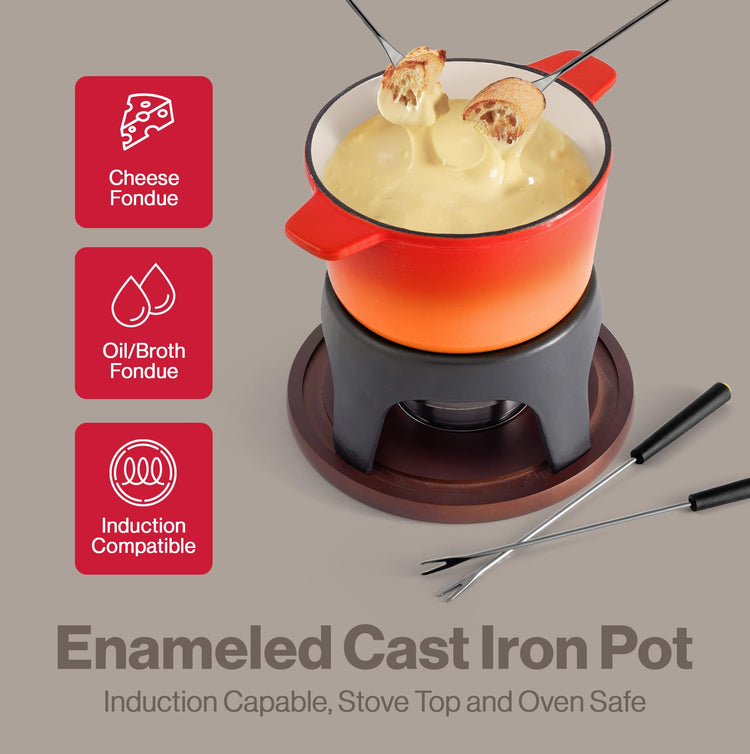 Sierra Cast Iron Fondue Set