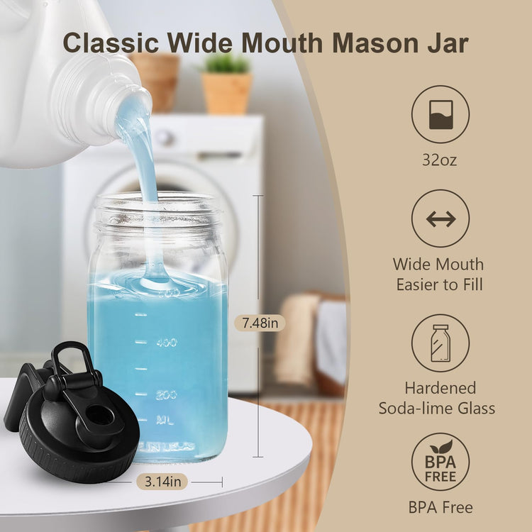 Breast Milk Pitcher Mason Jar (2 Count)