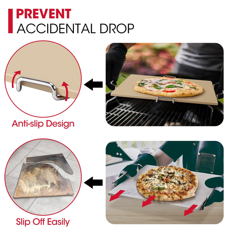 12" x 12" Square Pizza Stone for Oven and Grill