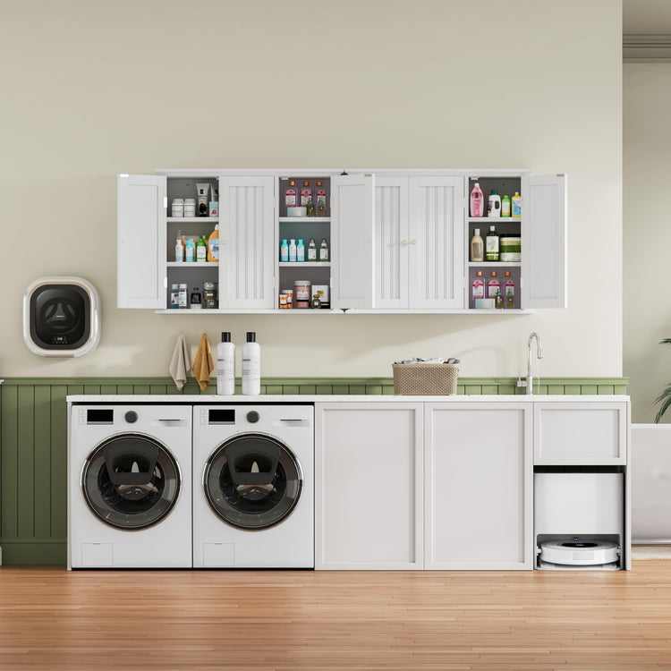 Laundry Cabinet with 3 Doors and Adjustable Shelves