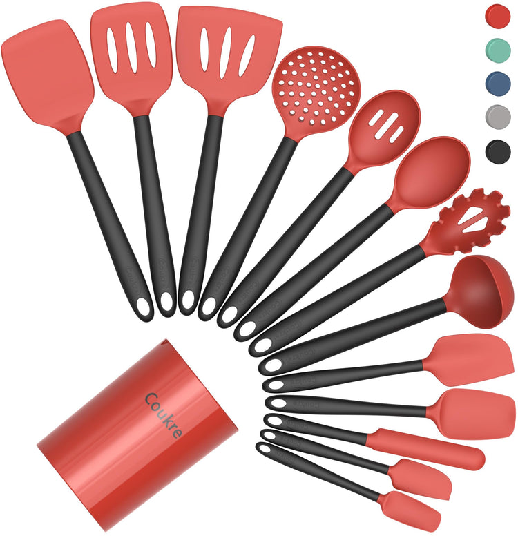 Silicone Kitchen Cooking Utensils Set (14 Count)