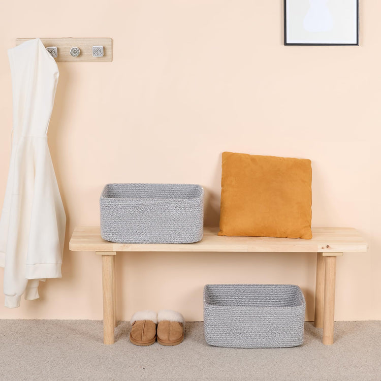 Large Storage Baskets for Shelves (3 Count)