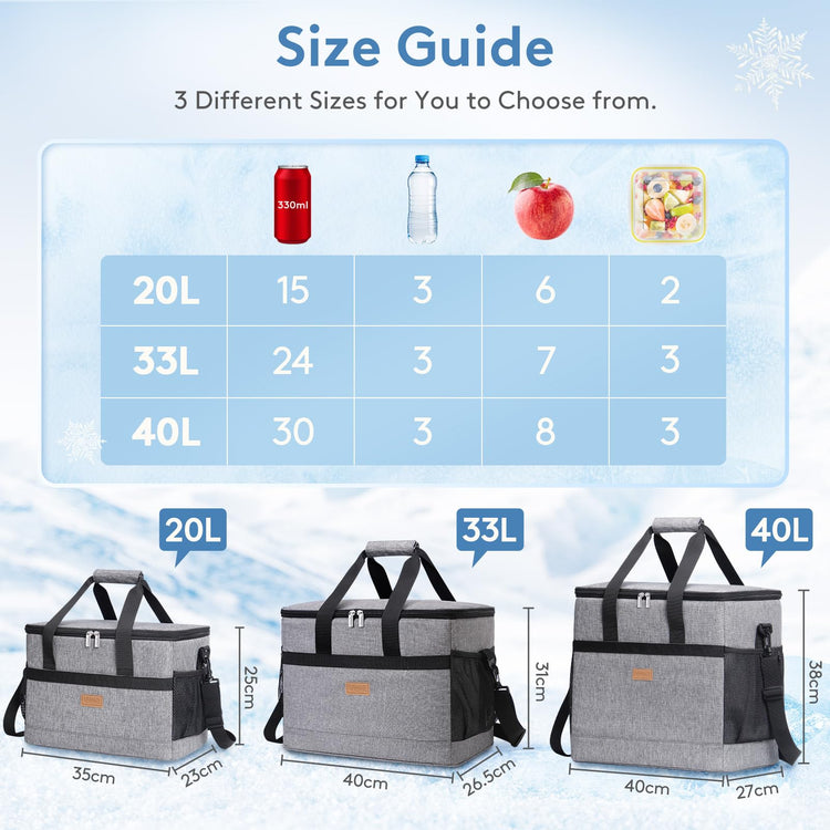 Cooler Bag 50 Cans Collapsible and Insulated Large Lunch Bag Leakproof Soft Cooler Portable for Camping