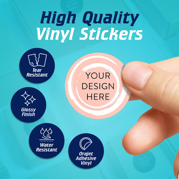 Custom Vinyl Stickers Your Image (100 Count)