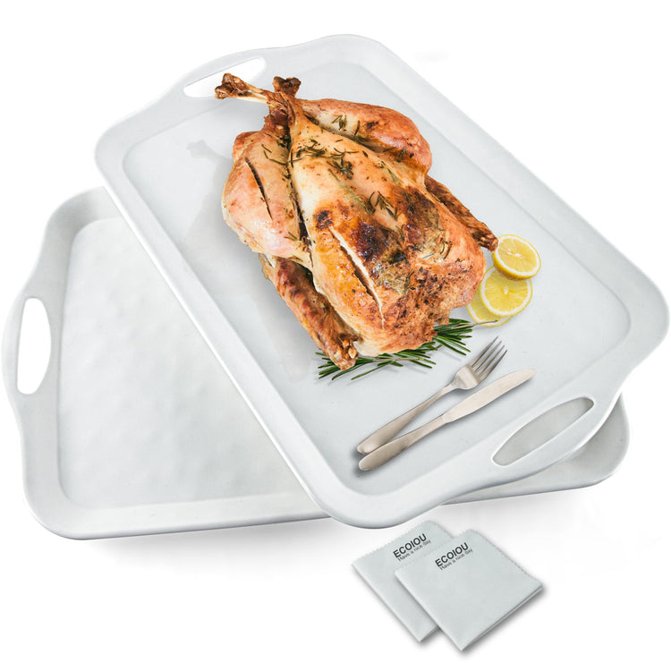 Extra Large Serving Tray with Handles (2 Count)