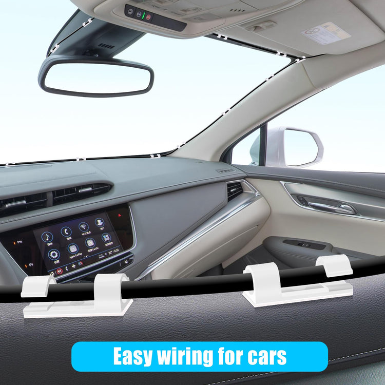 50pcs Medium Self Adhesive Cable Clips White (50 Count)