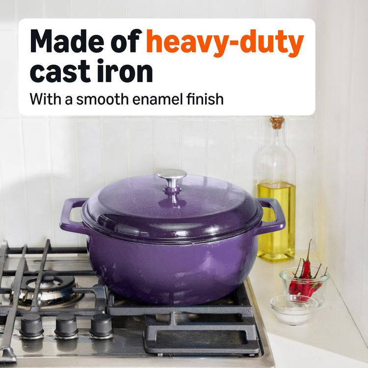 Enameled Cast Iron Dutch Oven Pot with Lid