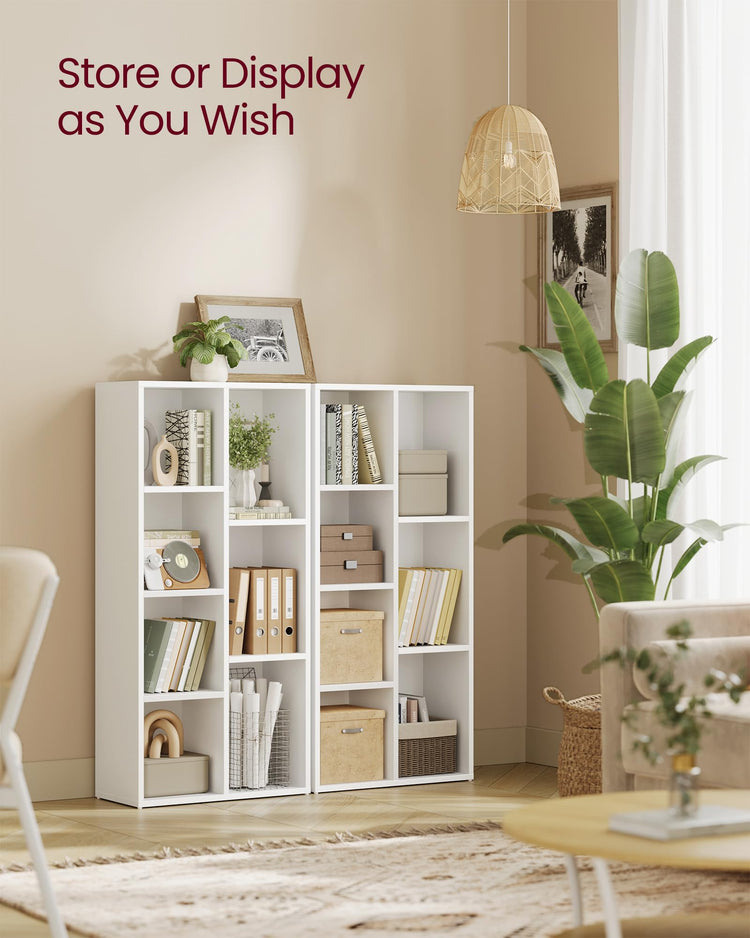 Bookcase Cube Shelf with 7 Compartments