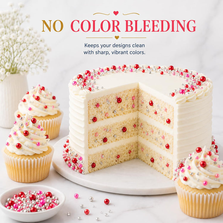Assorted Edible Sprinkles Pack of 5 (5 Ounce)