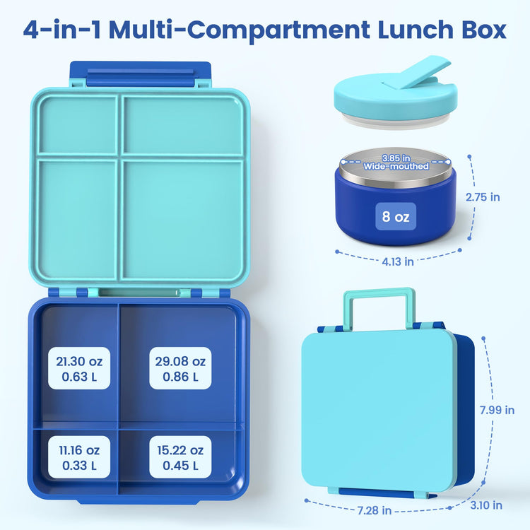 Bento Lunch Box for Kids with 8oz Soup Thermo