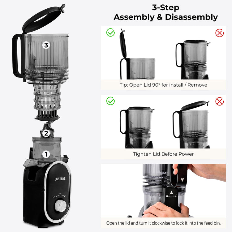 Juicer Machines with 5.3" Extra Wide Chute