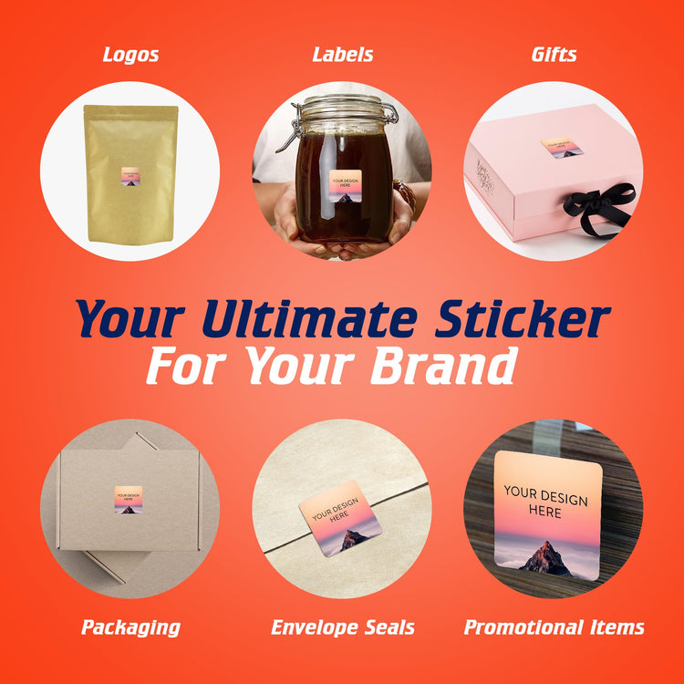 100 Custom Vinyl Stickers (100 Count)