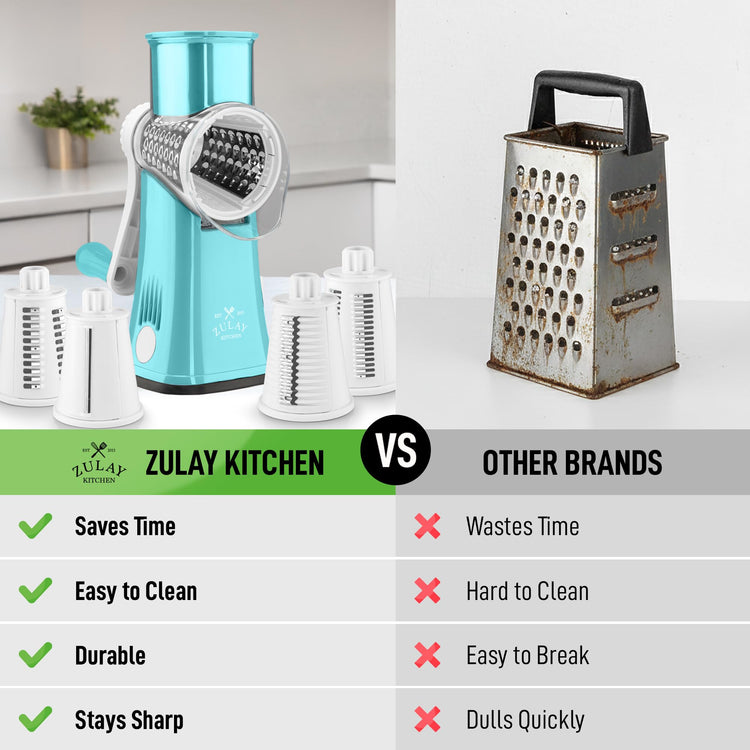 Rotary Cheese Grater 5 Blade Cheese Shredder