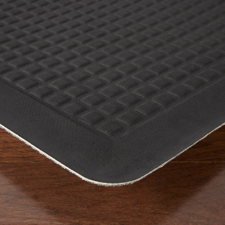 Martha Stewart Mira Modern Heathered Anti-Fatigue Air-Infused Kitchen Mat, Coffee Brown, 19.6"x39"