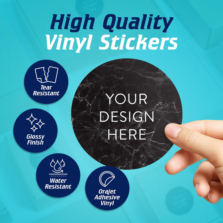 Custom Vinyl Stickers Your Image (100 Count)